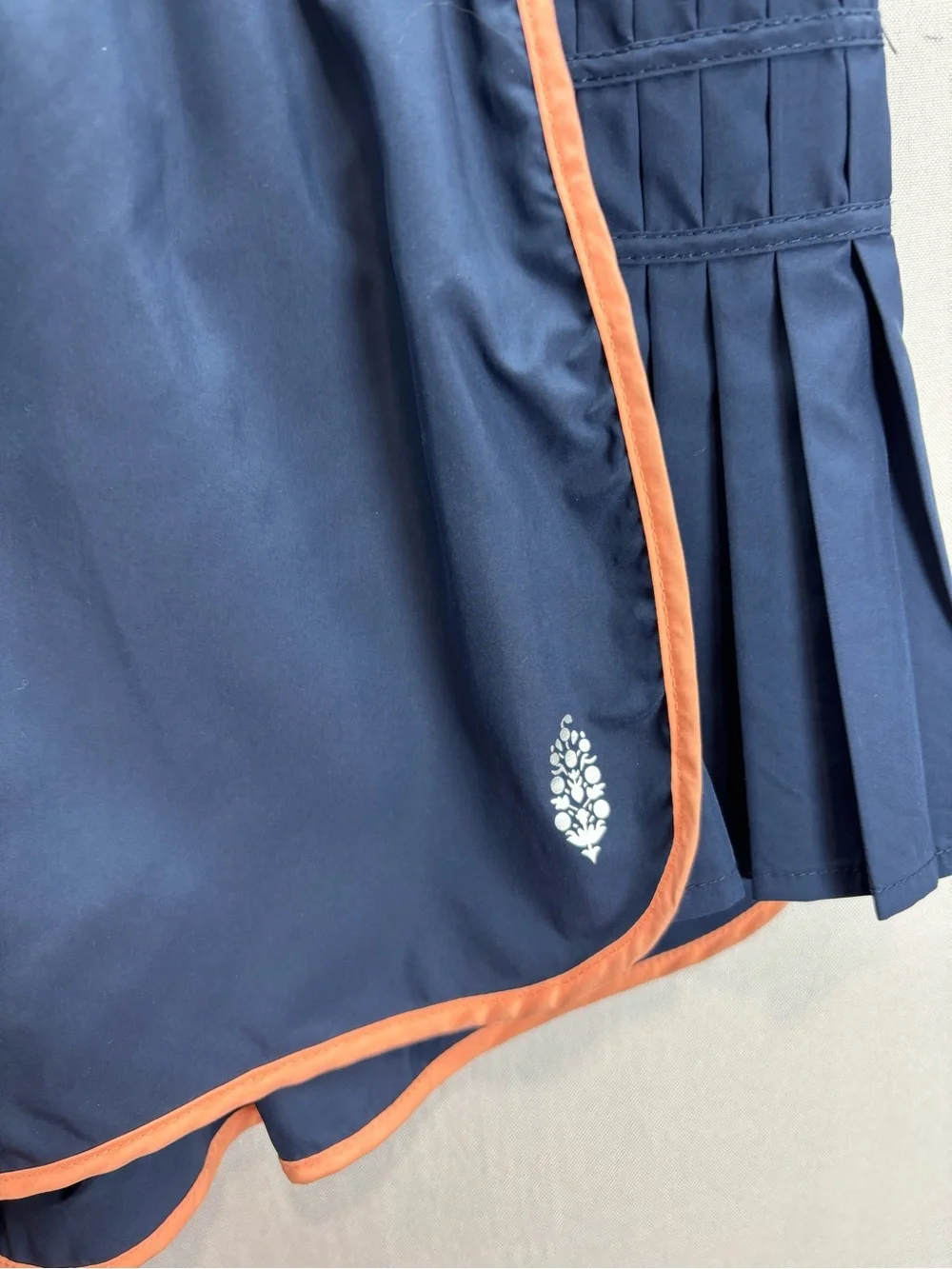 Free People Navy/Peach Women's Athletic Running Shorts Lined Elastic Waist S/P